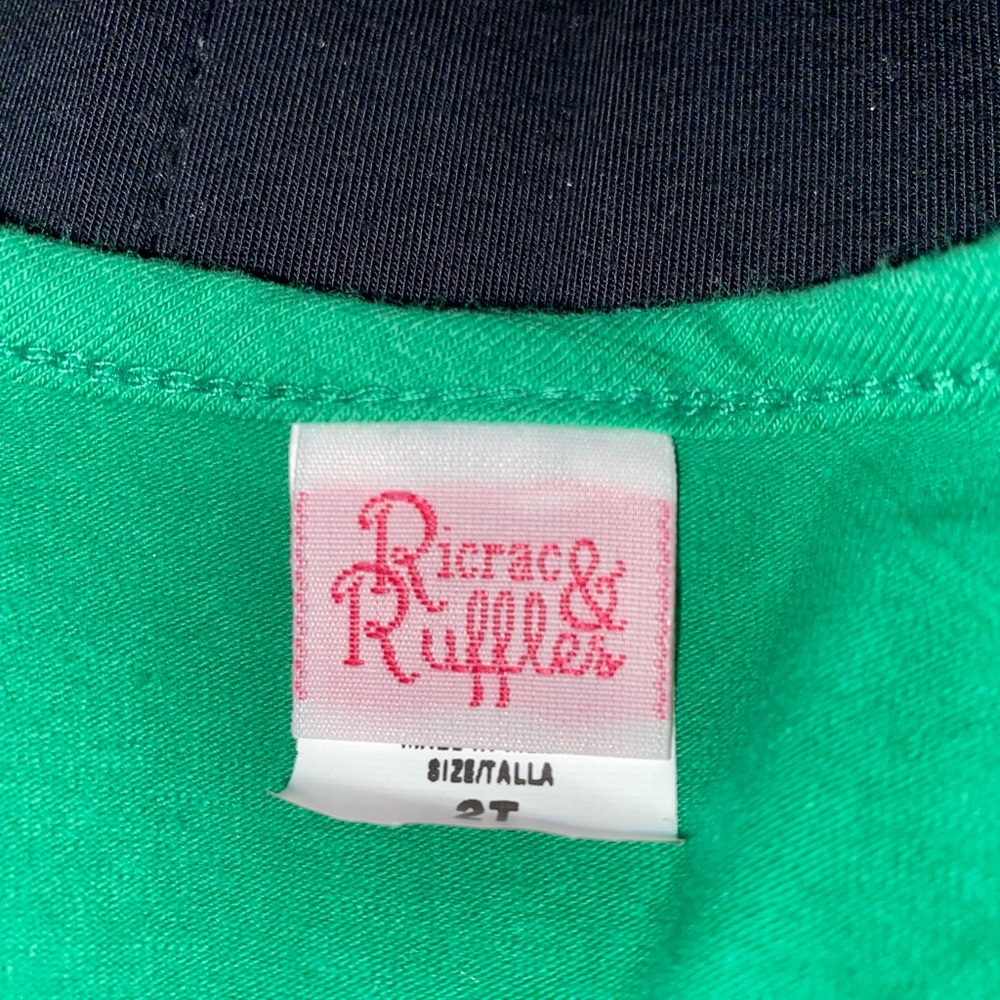 RICRAC & RUFFLES GREEN LAYERING TOP - Picture 6 of 10